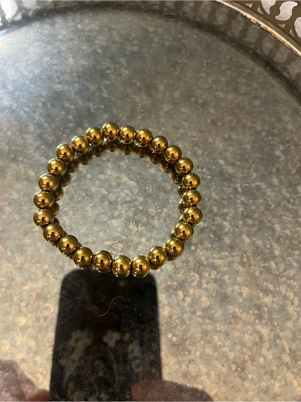 Gold Filled Beaded Stretch Bracelet Set - Women's Jewelry